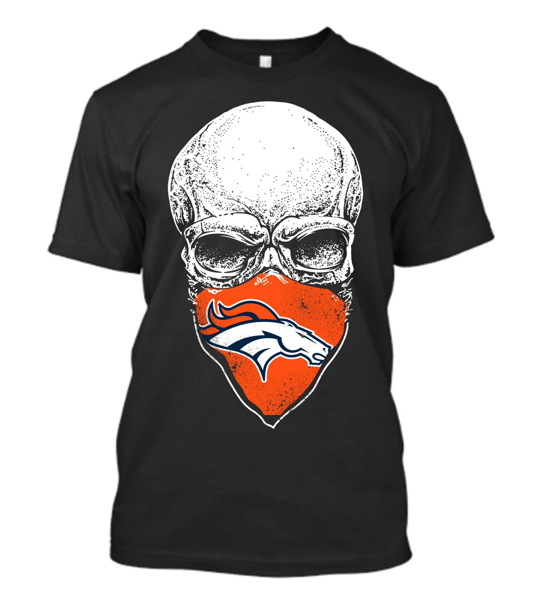 Denver Broncos Skull Logo Bandana T-Shirt
