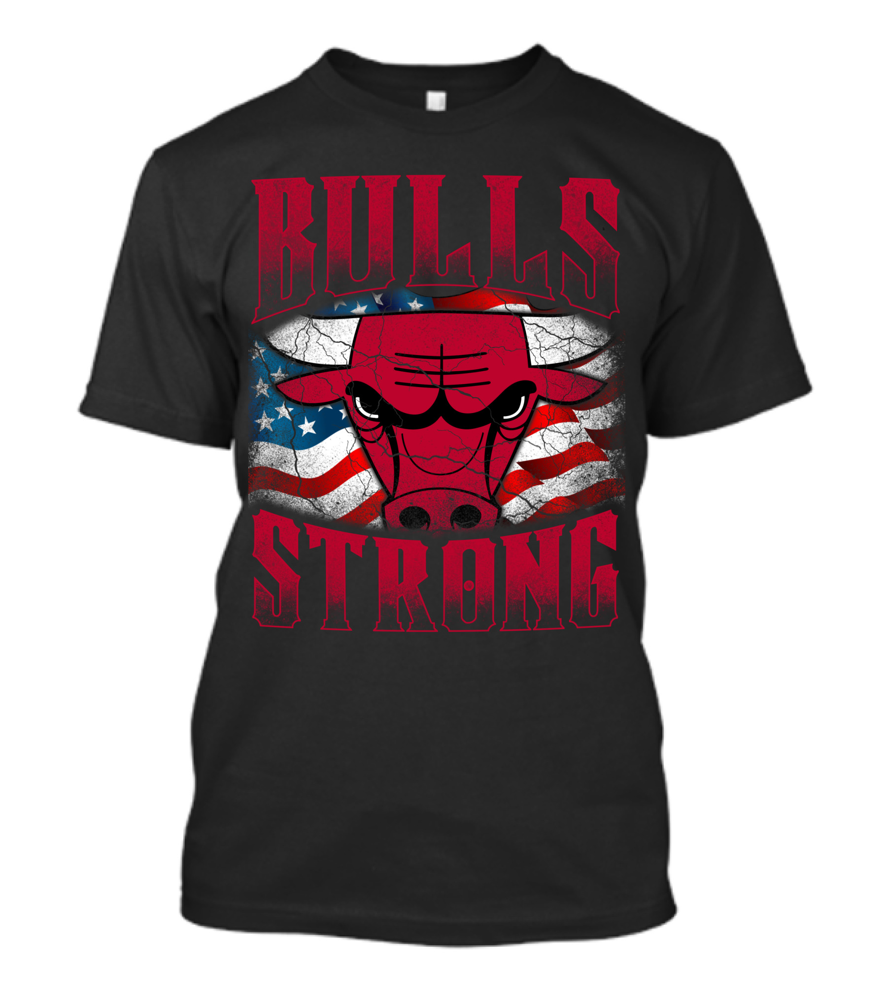Bulls Strong American Flag Chicago Bulls T-Shirt