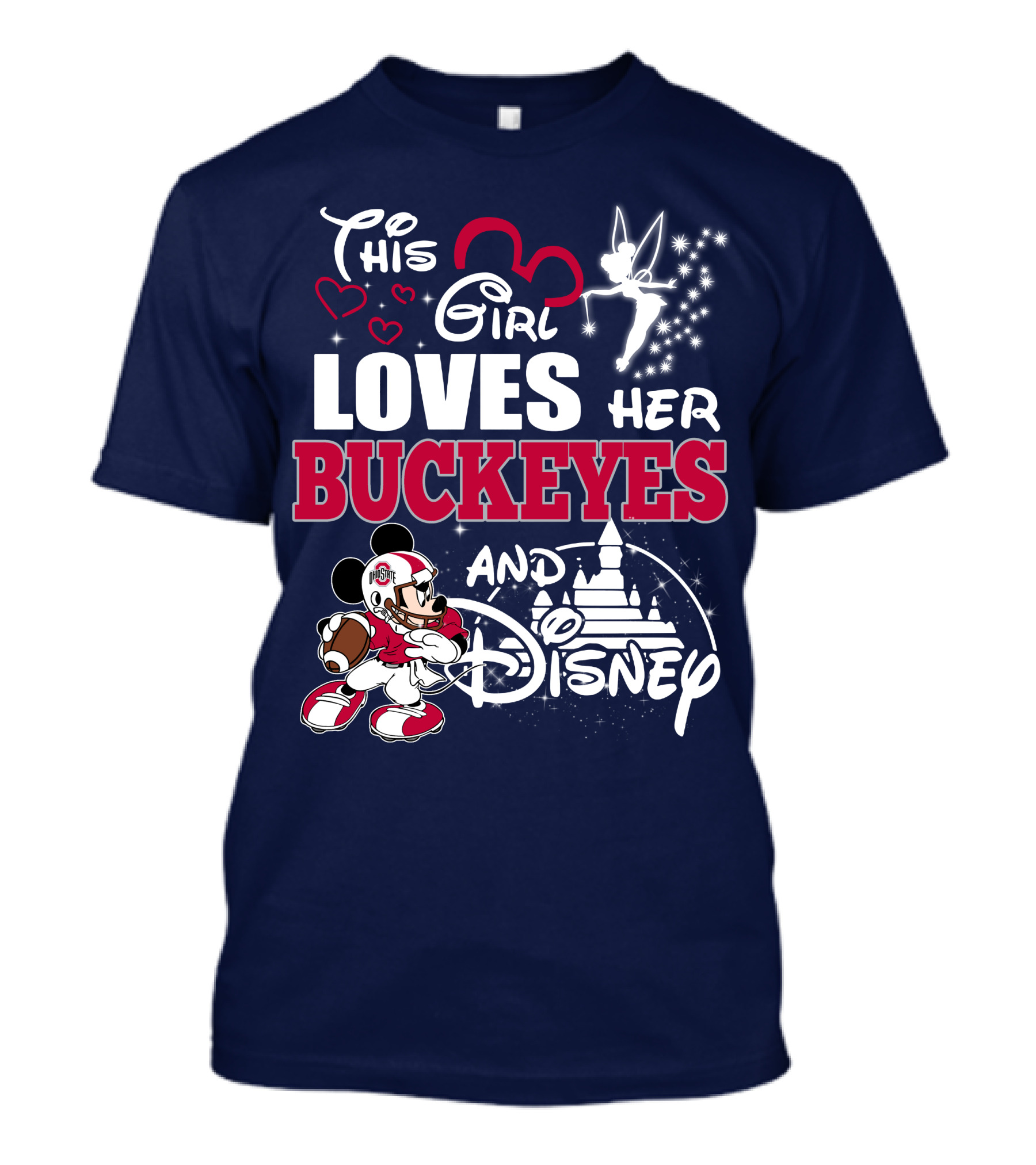 This Girl Loves Her Buckeyes And Disney T-Shirt