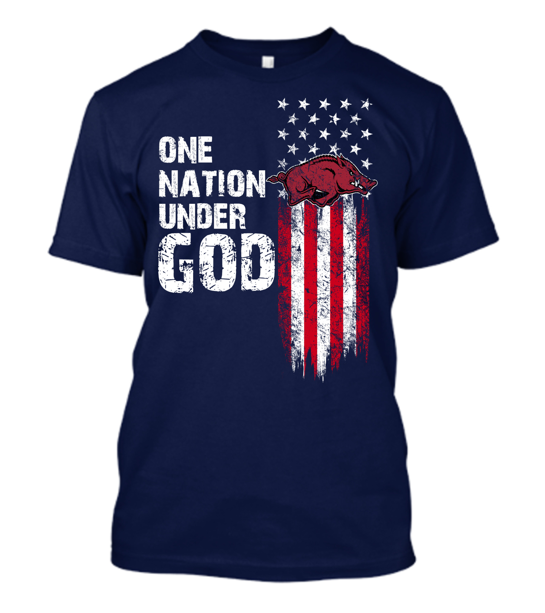 One Nation Under God Arkansas Razorbacks T-Shirt