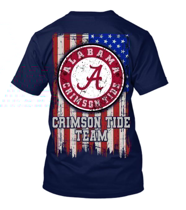 Alabama Crimson Tide Team Flag Usa T-Shirt