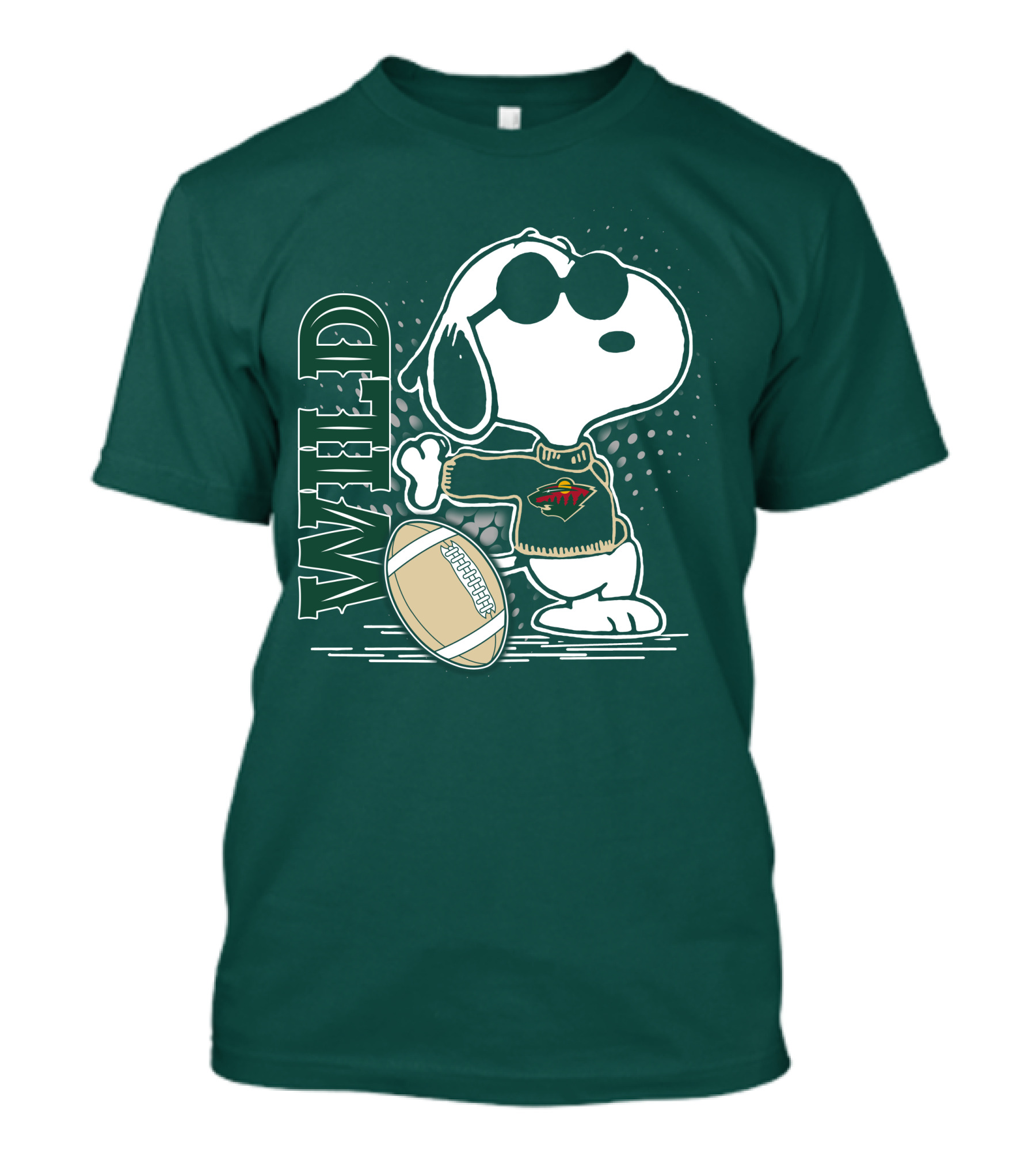 Minnesota Wild Snoopy Sports Icon Cozy Sweater Football T-Shirt