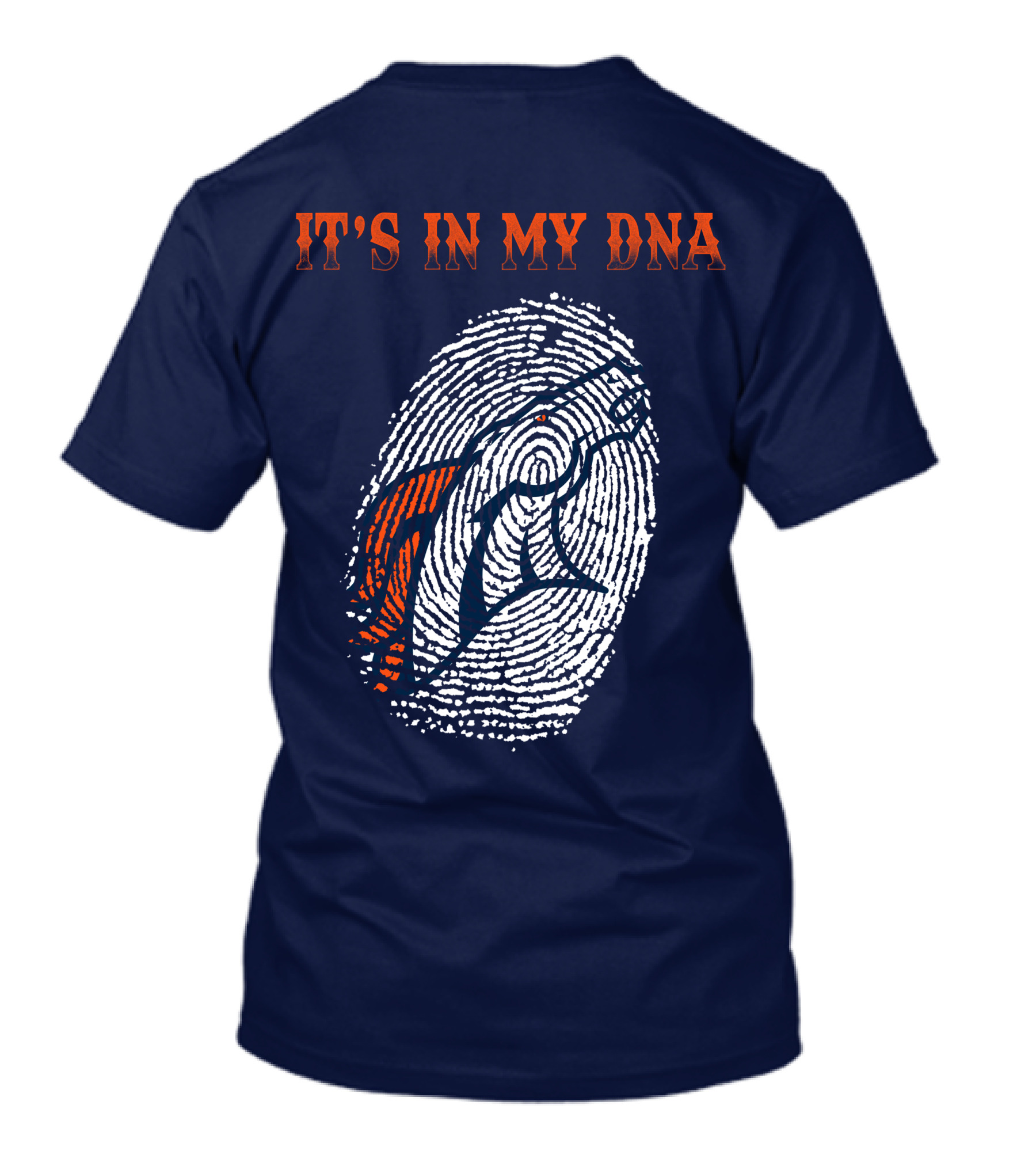 It's In My Dna Denver Broncos Fingerprint T-Shirt