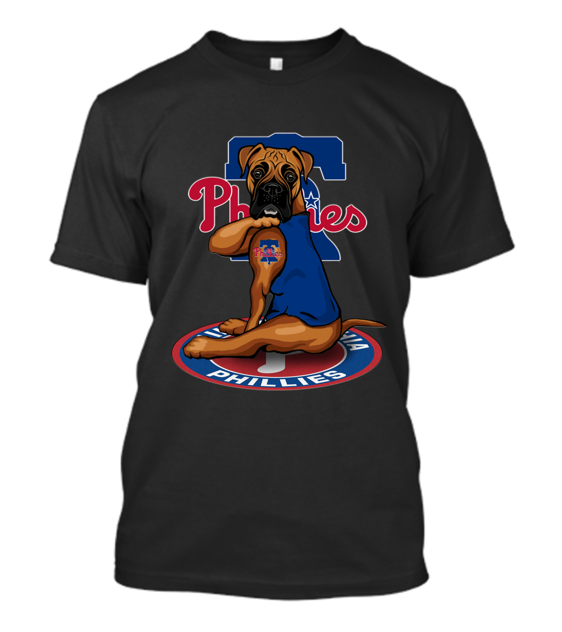 Philadelphia Phillies Dog Mascot Sitting On T-Shirt