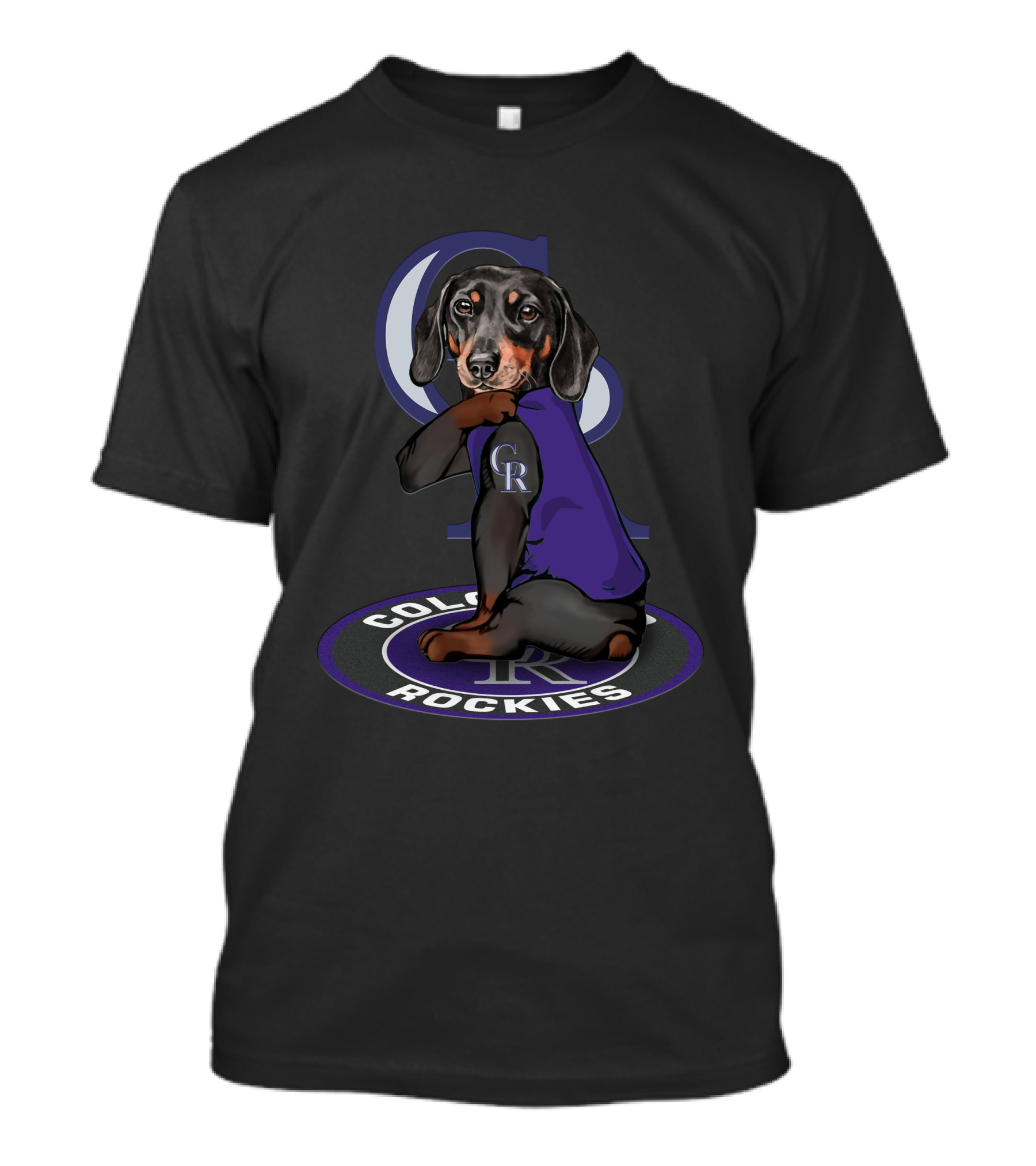 Colorado Rockies Cr Dachshund Mascot T-Shirt