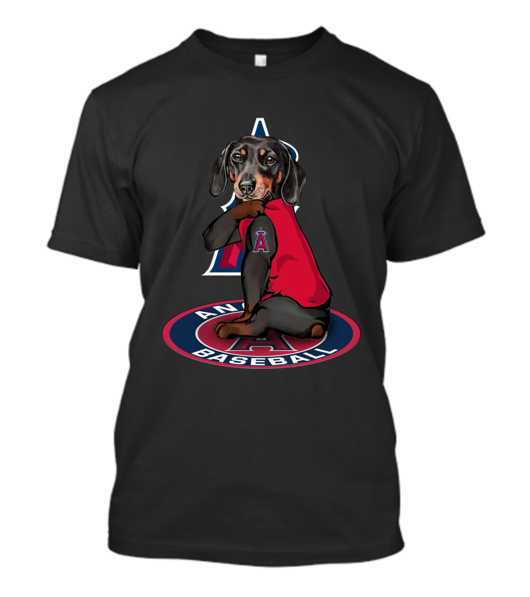 Los Angeles Angels Dachshund Dog T-Shirt