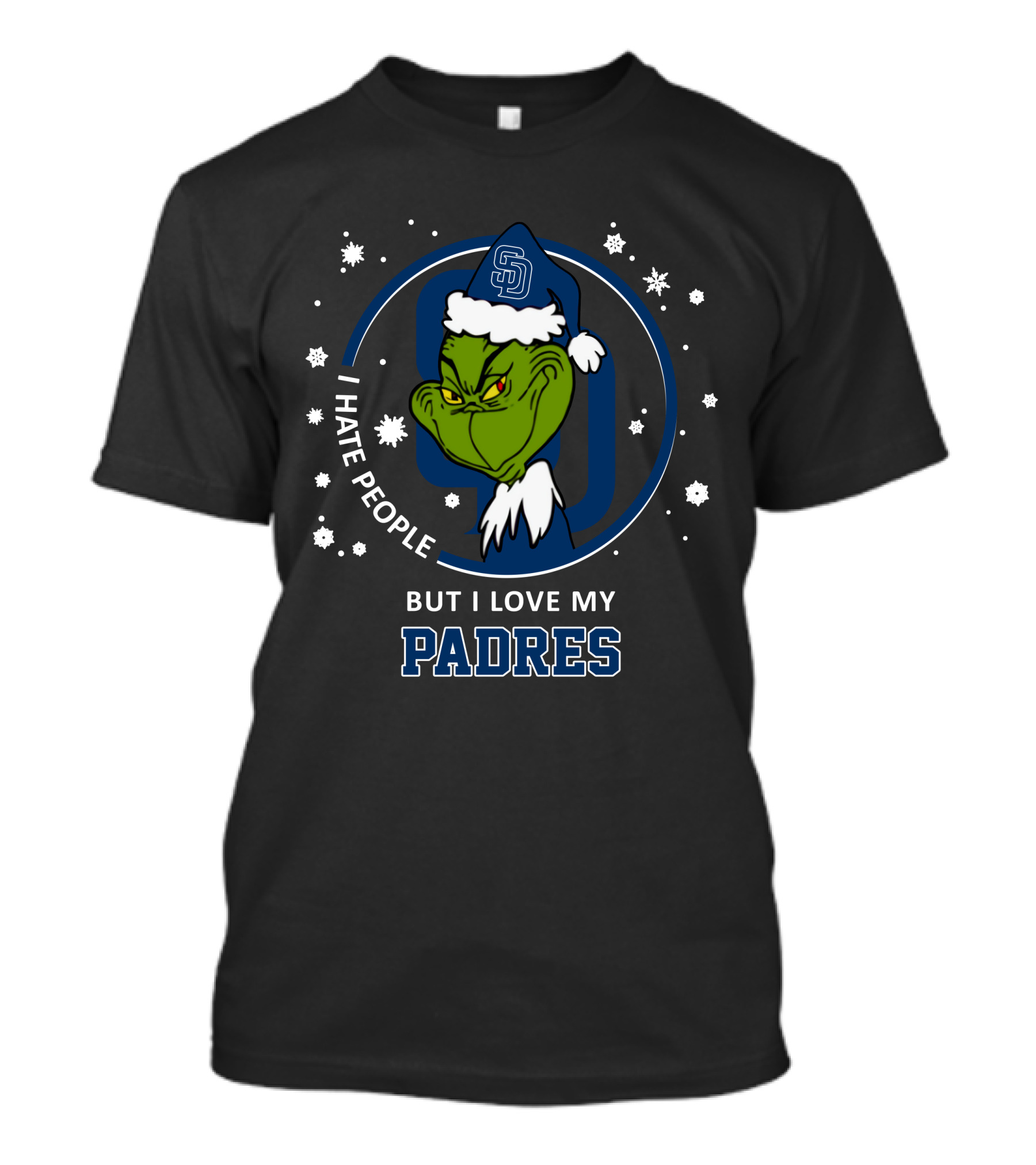 Grinch I Hate People But I Love My San Diego Padres T-Shirt