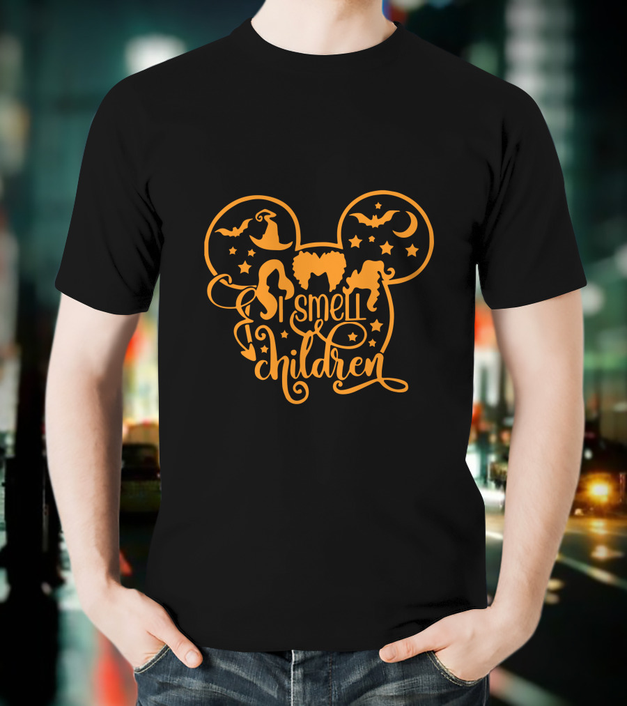 Mickey I Smell Children Witch Silhouettes And Stars T-Shirt