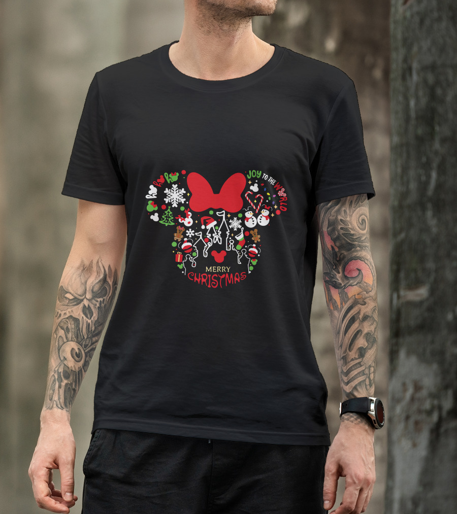 Mickey Merry Christmas Joy To The World T-Shirt