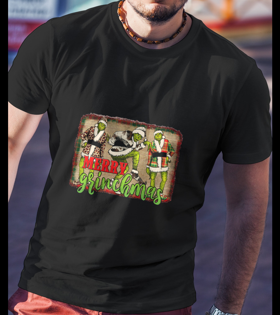 Merry Grinchmas Grinch In Festive Outfits T-Shirt