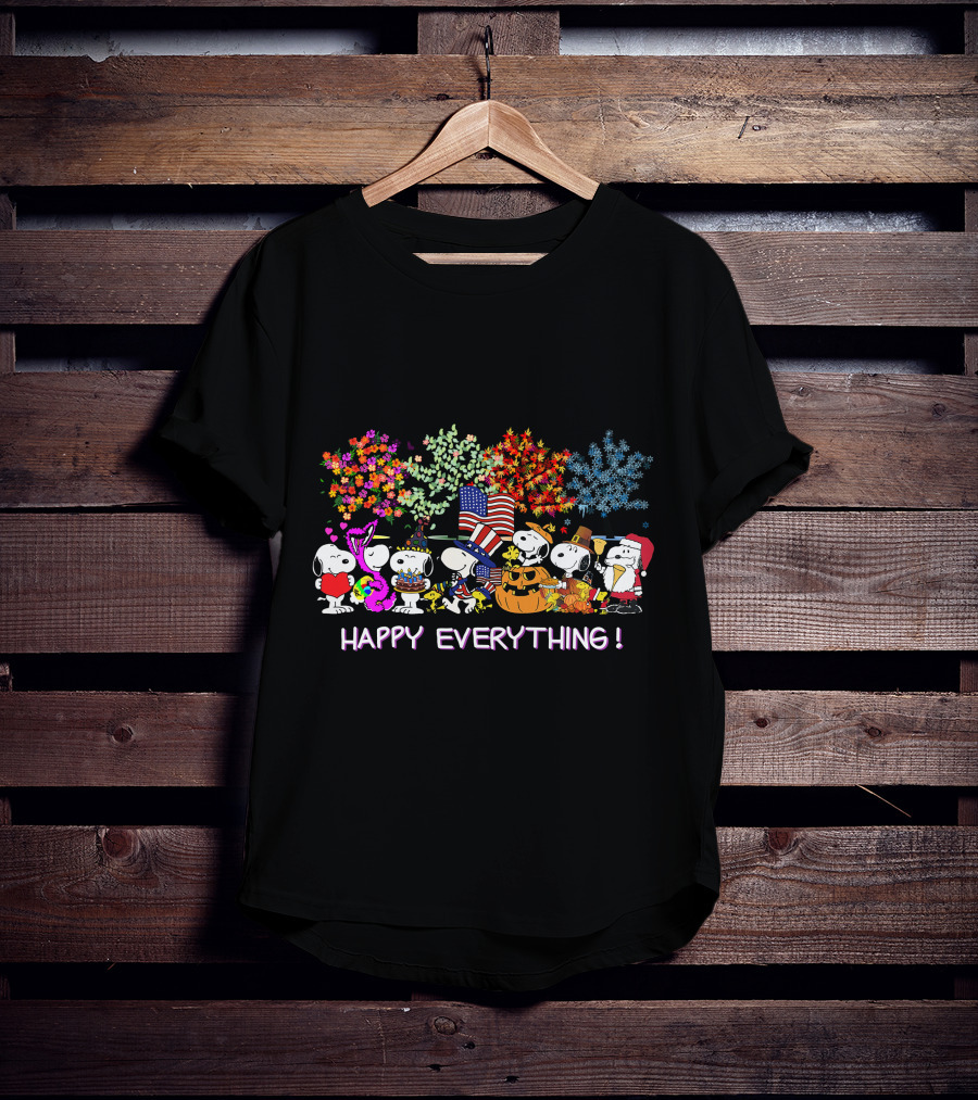 Happy Everything Snoopy Seasonal Celebrations T-Shirt