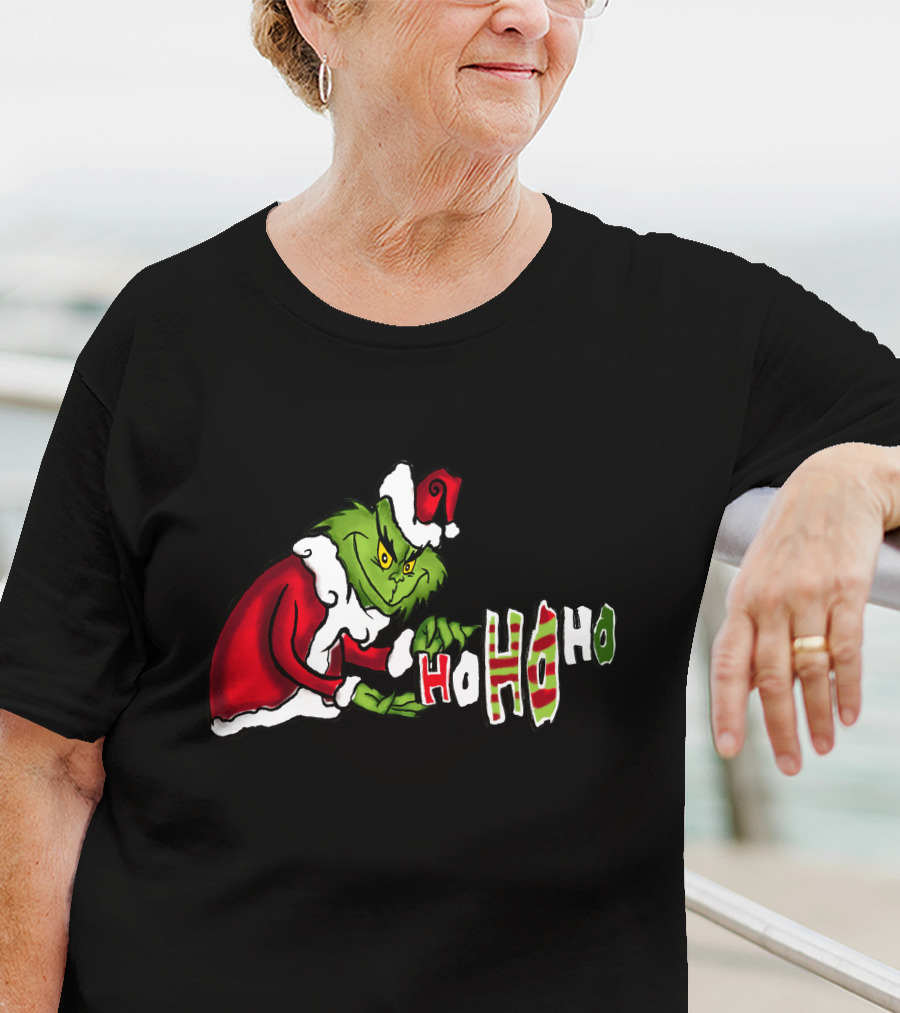 Grinch Christmas Ho Ho Ho Santa Suit Holiday Cheer T-Shirt
