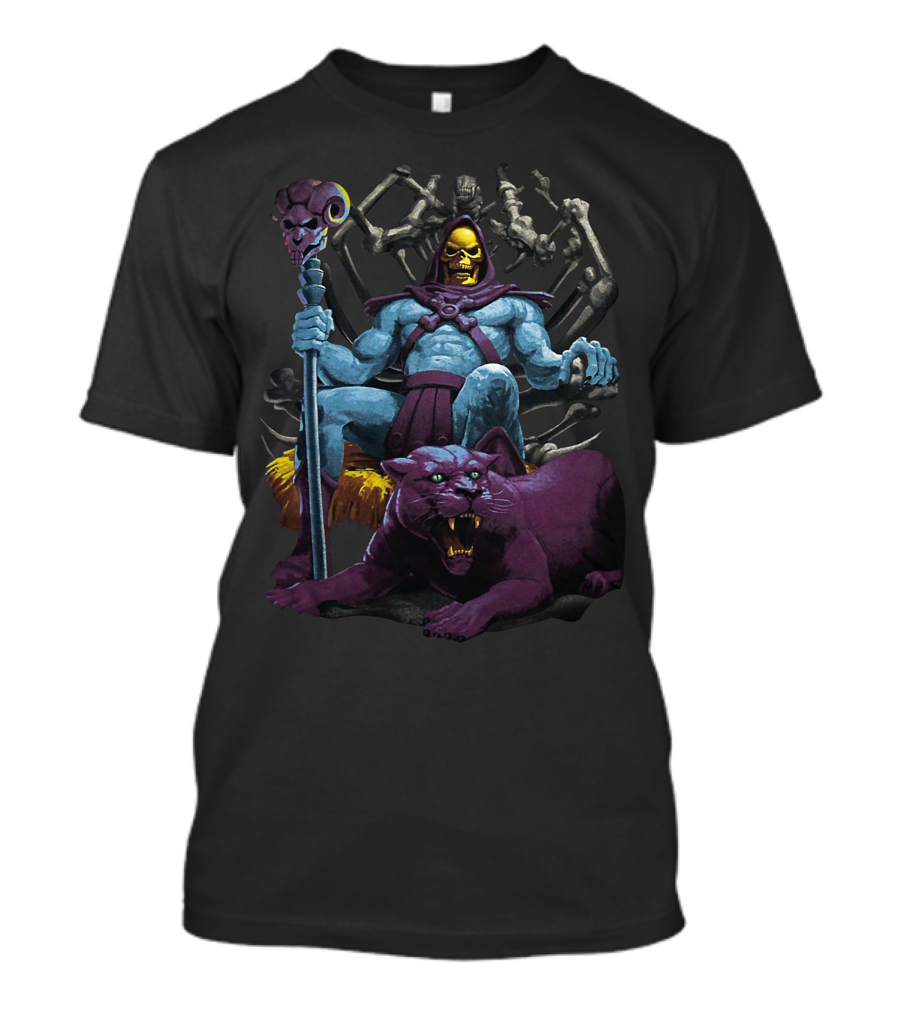 Masters Of The Universe Skeletor With Panther And Bone Throne T-Shirt