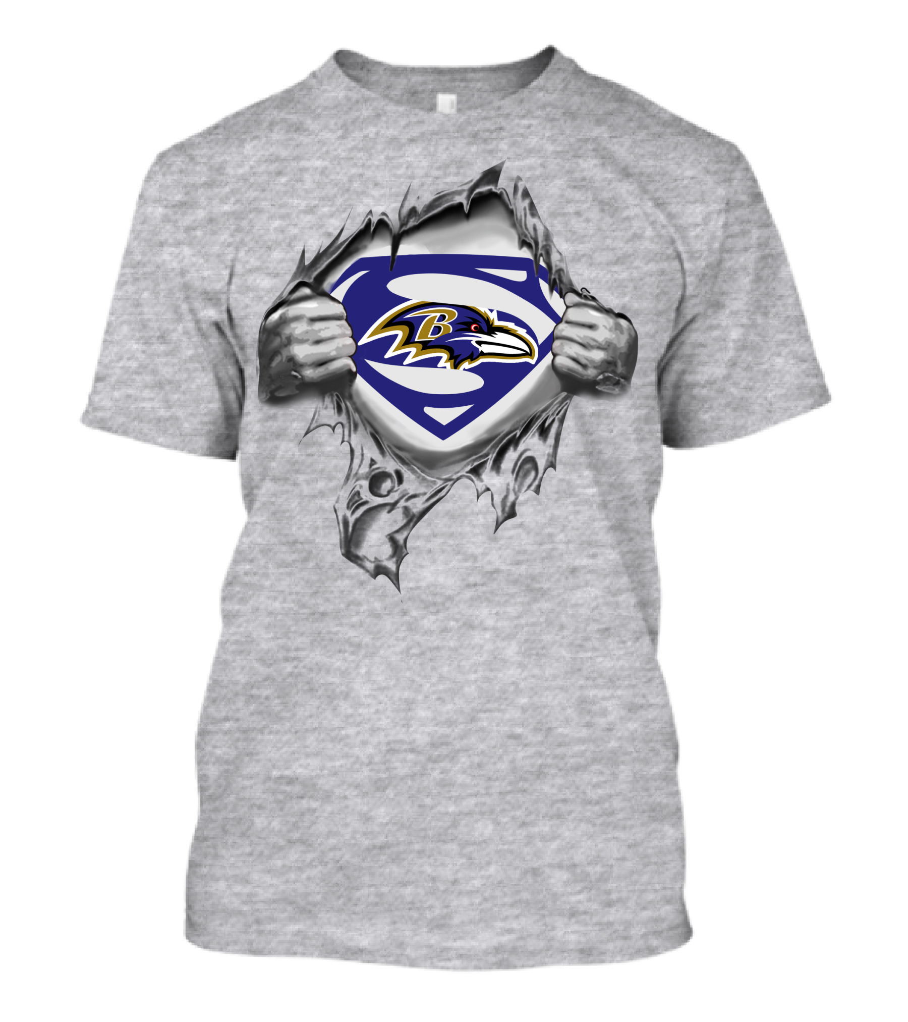 Baltimore Ravens Superman Logo Inside T-Shirt
