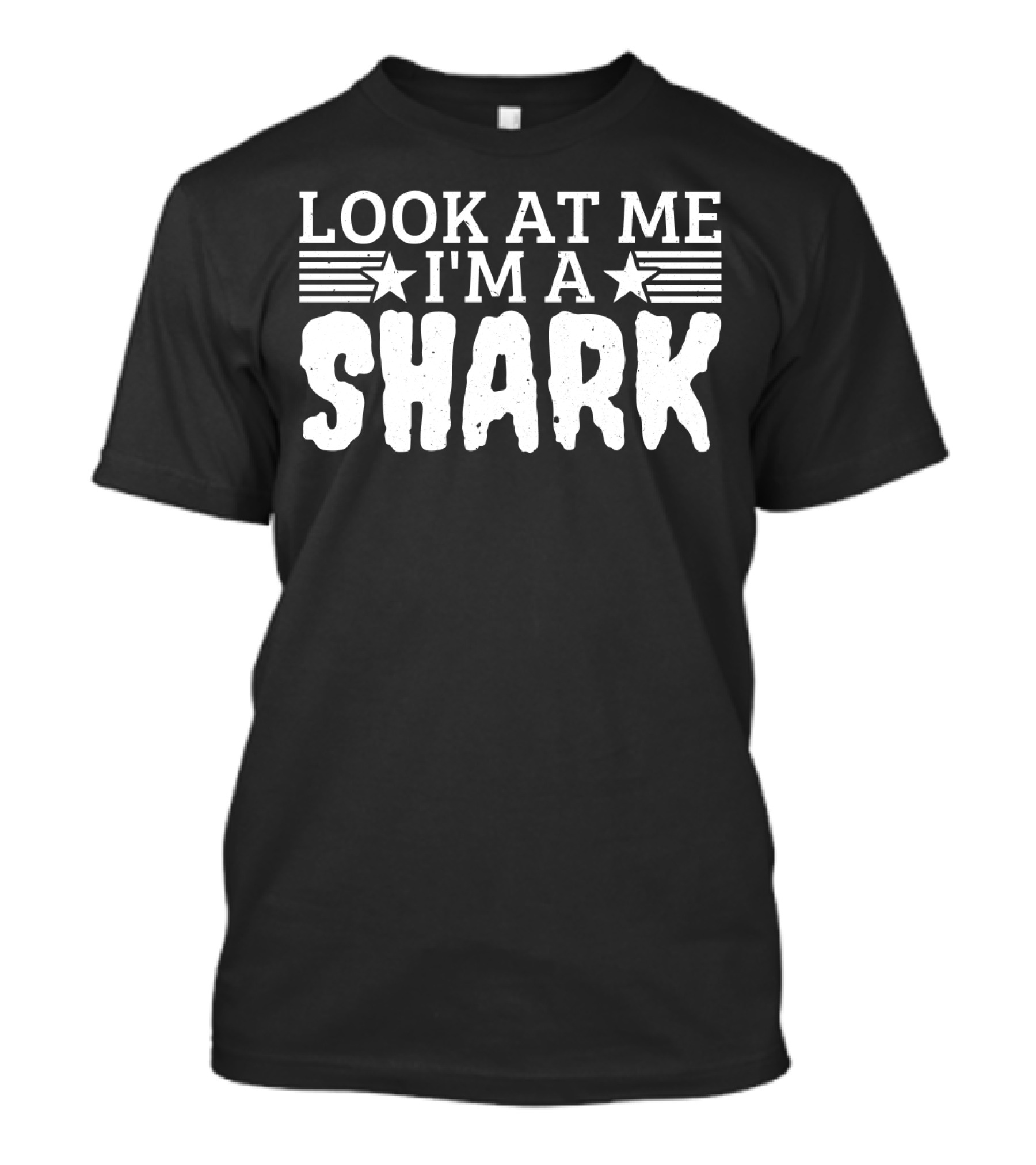 Look At Me I'm A Shark Bold Text T-Shirt