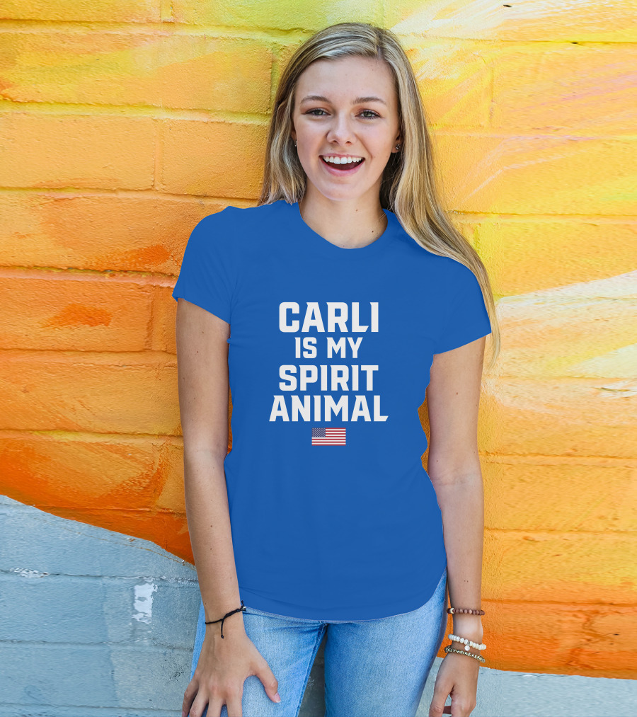 CARLI IS MY SPIRIT ANIMAL AMERICAN FLAG T-Shirt