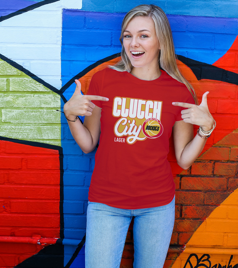 Houston Rockets Clutch City Lager Basketball Vernon Maxwell T-Shirt