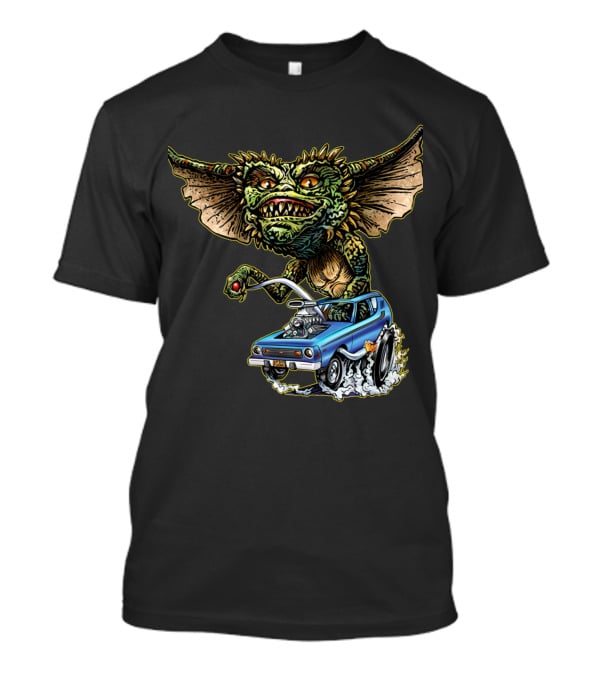 Gremlins Monster With Muscle Car Adventure T-Shirt