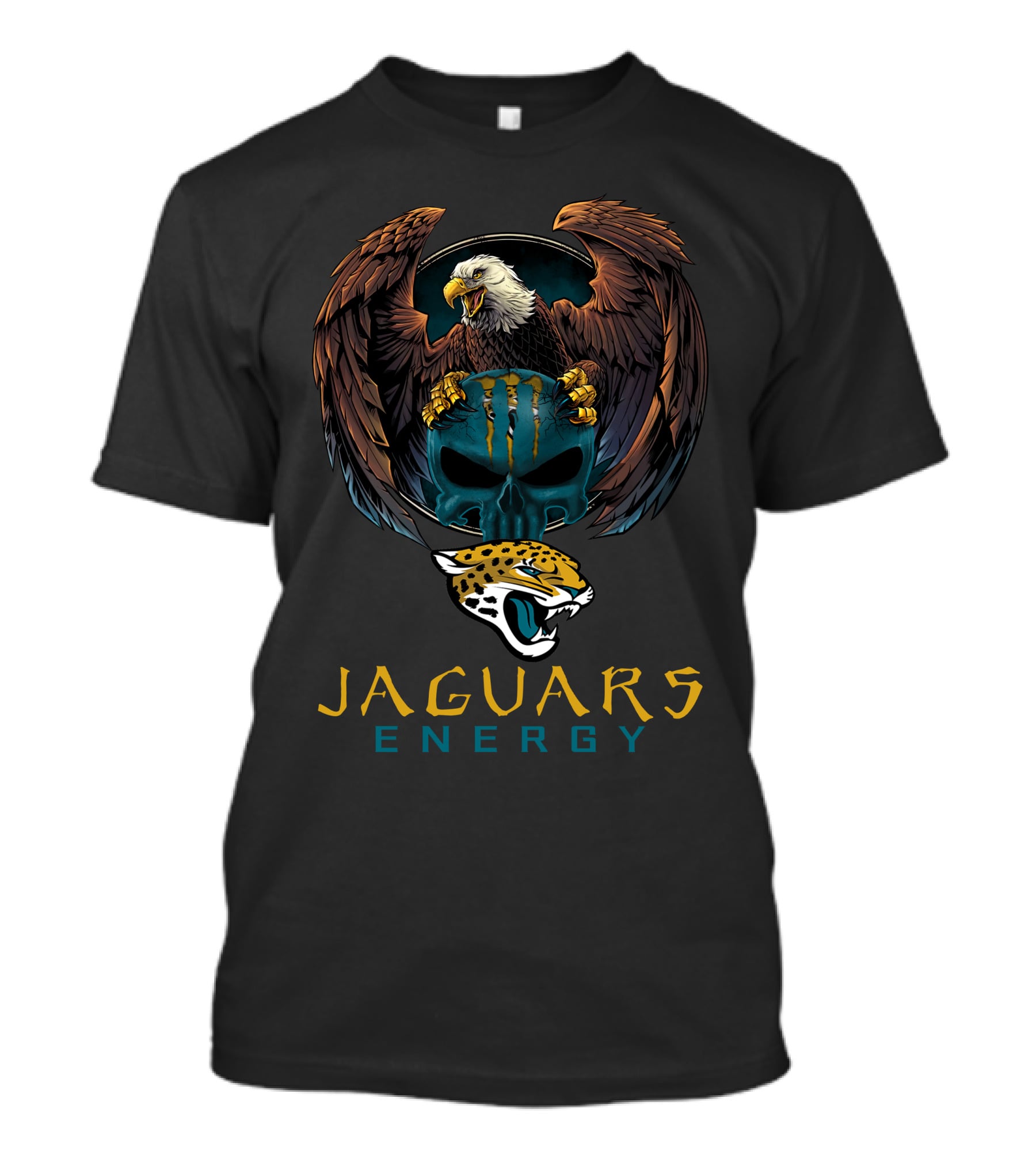 Jaguars Energy Eagle And Monster Skull T-Shirt