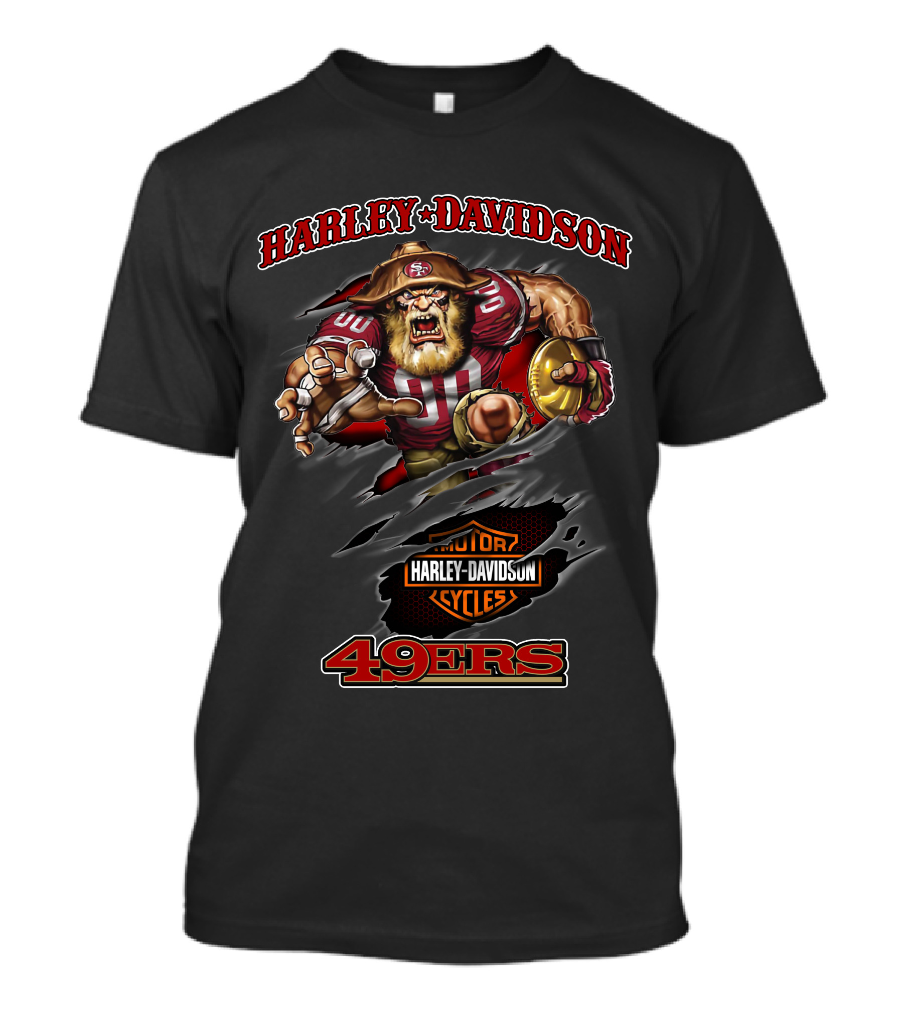 Harley Davidson San Francisco 49ers Football Mascot T-Shirt