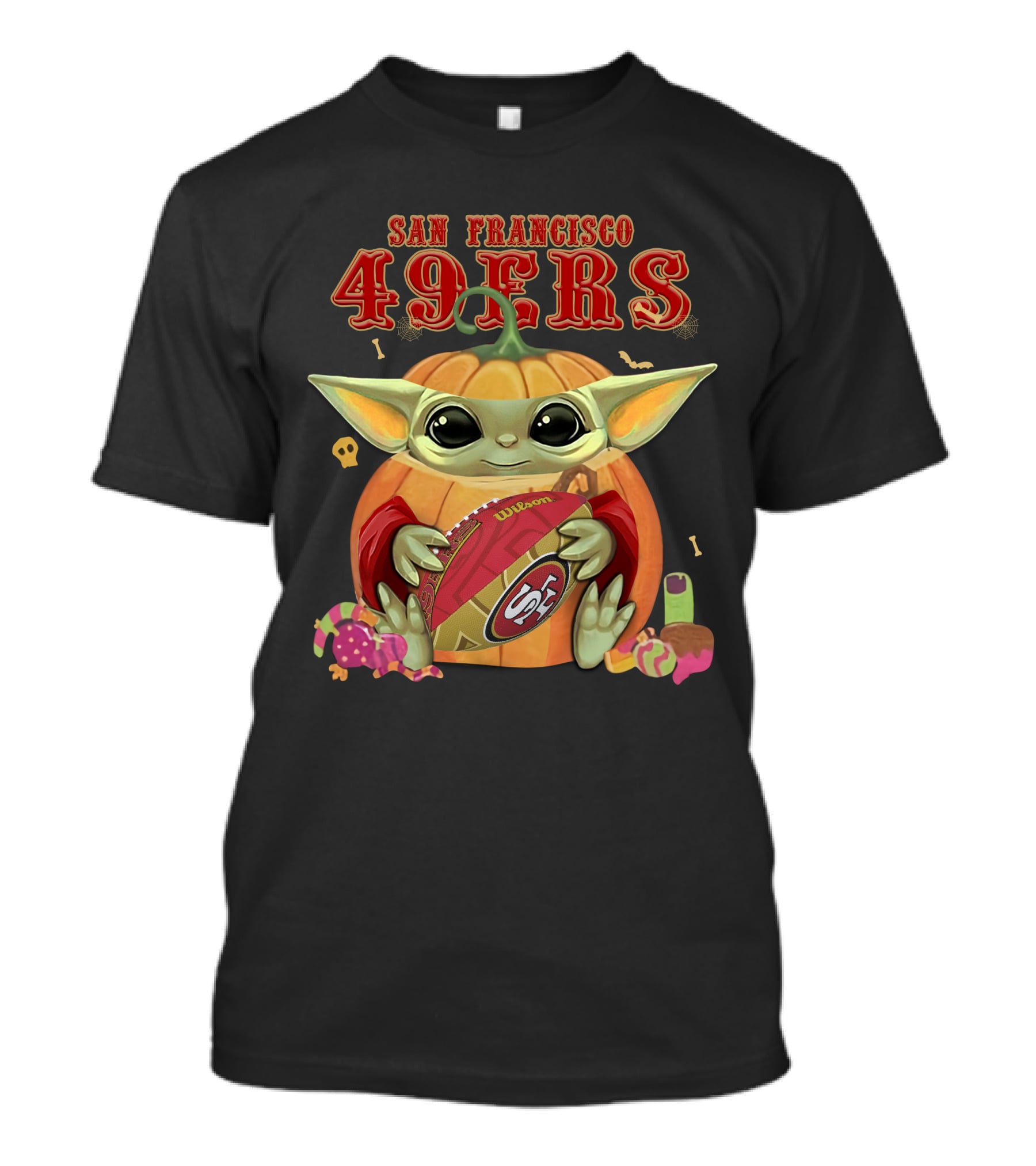 San Francisco 49ers Football Yoda Halloween T-Shirt