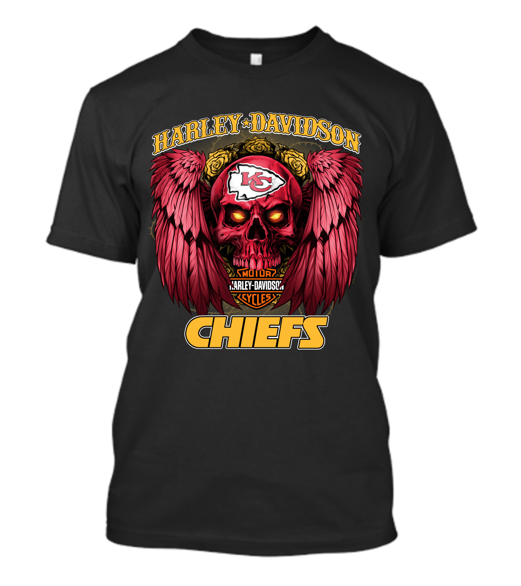Harley Davidson Motor Cycles Kansas City Chiefs Nfl1228 T-Shirt
