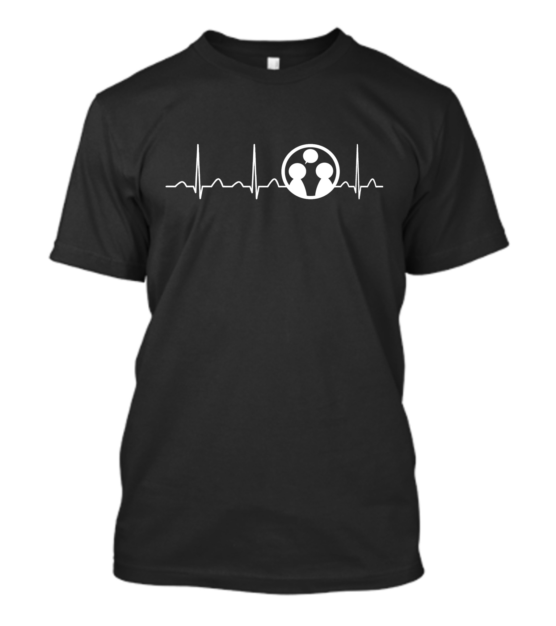 Guidance Counselor's Heartbeat With Conversation Icons T-Shirt