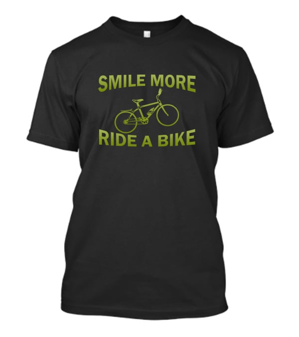 SMILE MORE RIDE A BIKE Green Bicycle T-Shirt