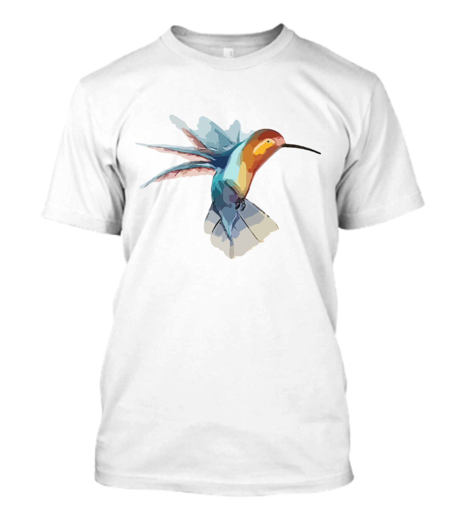 Ao Hinh Con Chim Vibrant Watercolor Bird T-Shirt