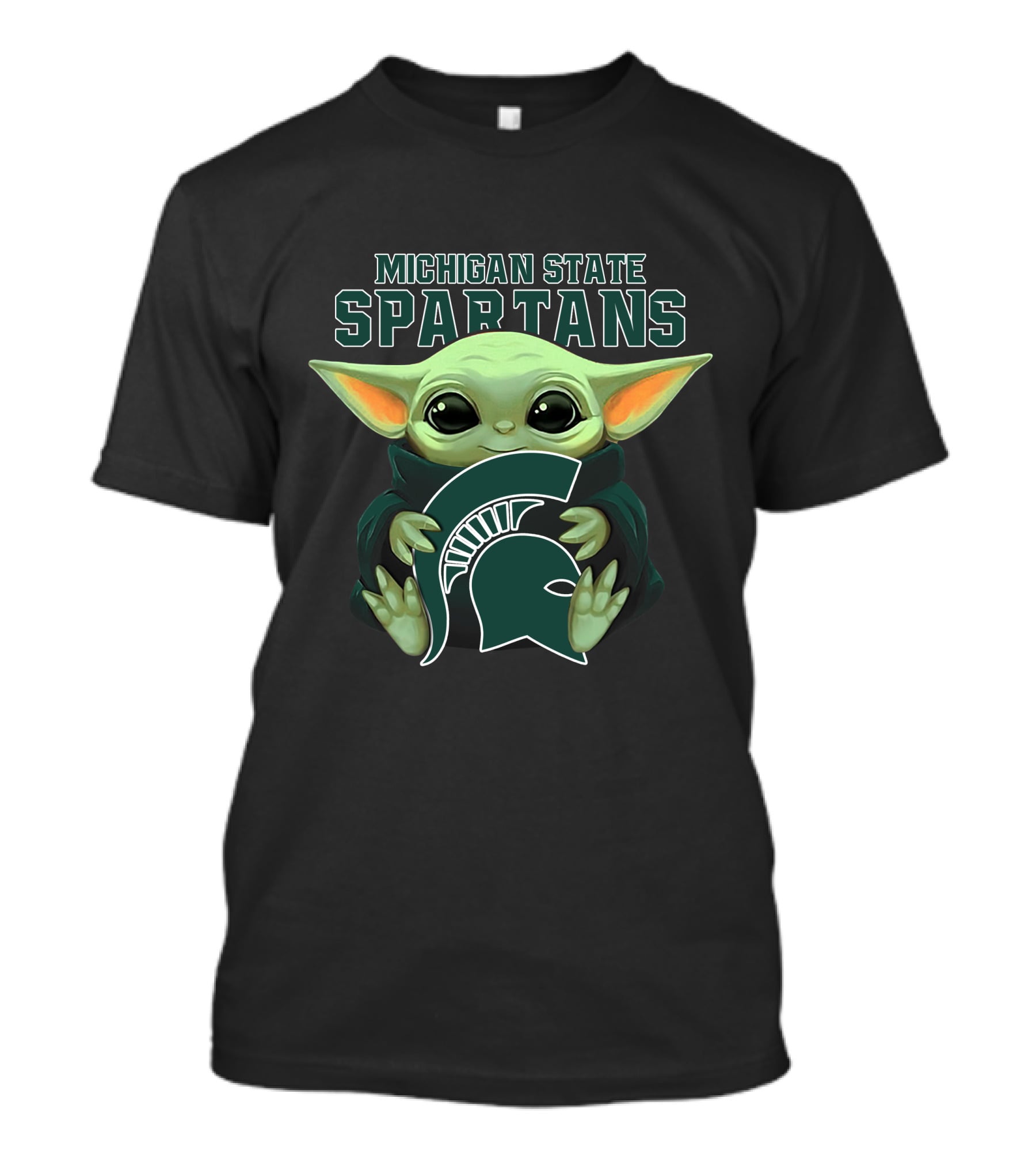 Michigan State Spartans Baby Yoda Holding Spartan T-Shirt