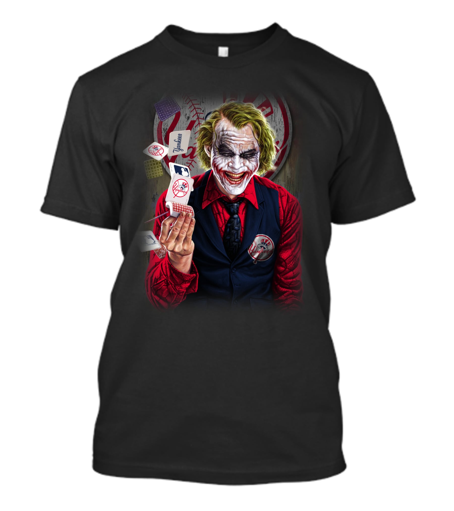 New York Yankees Joker Playing Cards Baseball Mashup T-Shirt