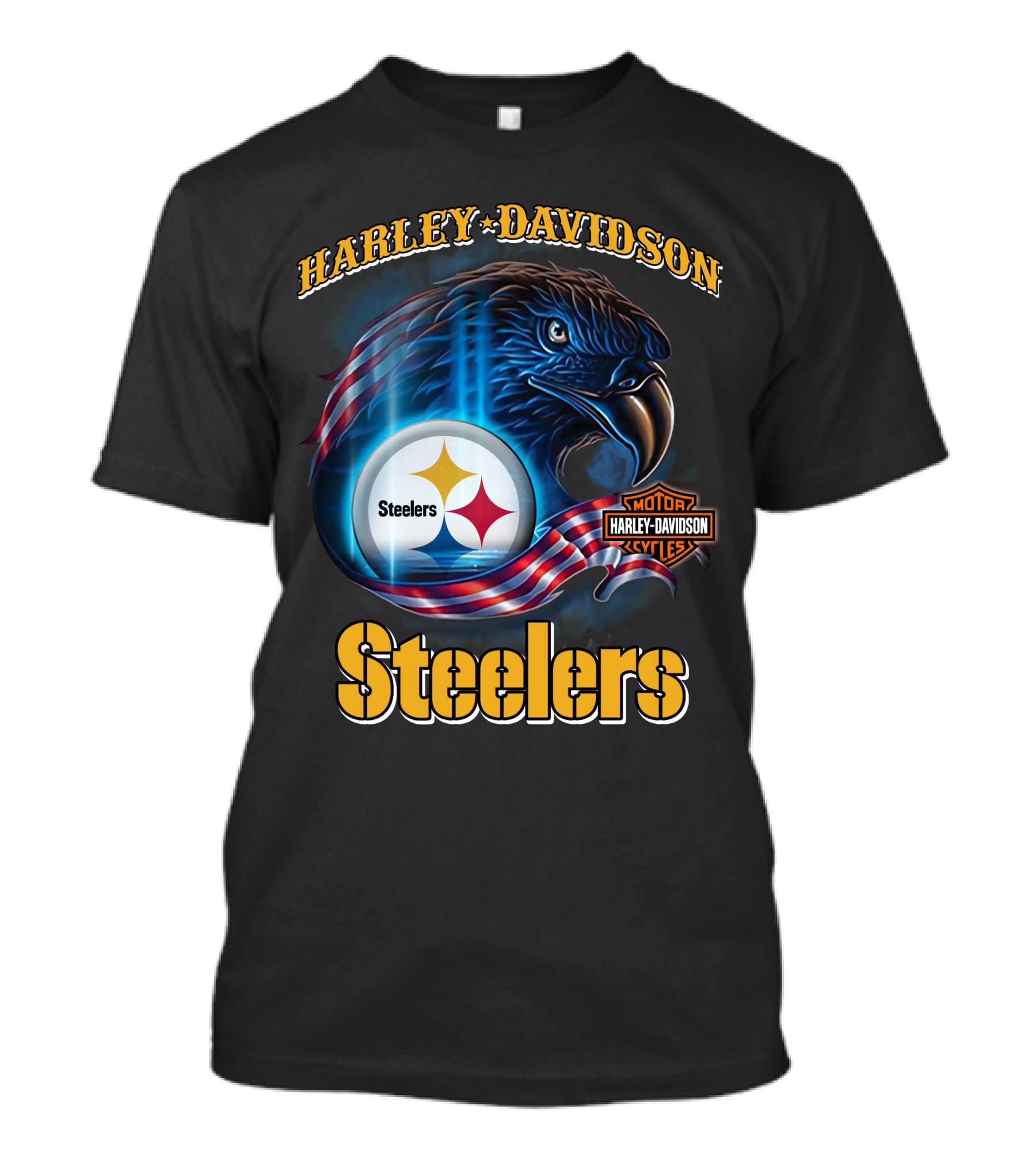 Harley Davidson Steelers Motor Cycles T-Shirt
