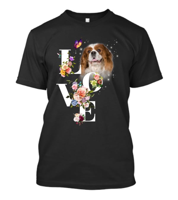 LOVE Spaniel Floral Butterfly Magic T-Shirt