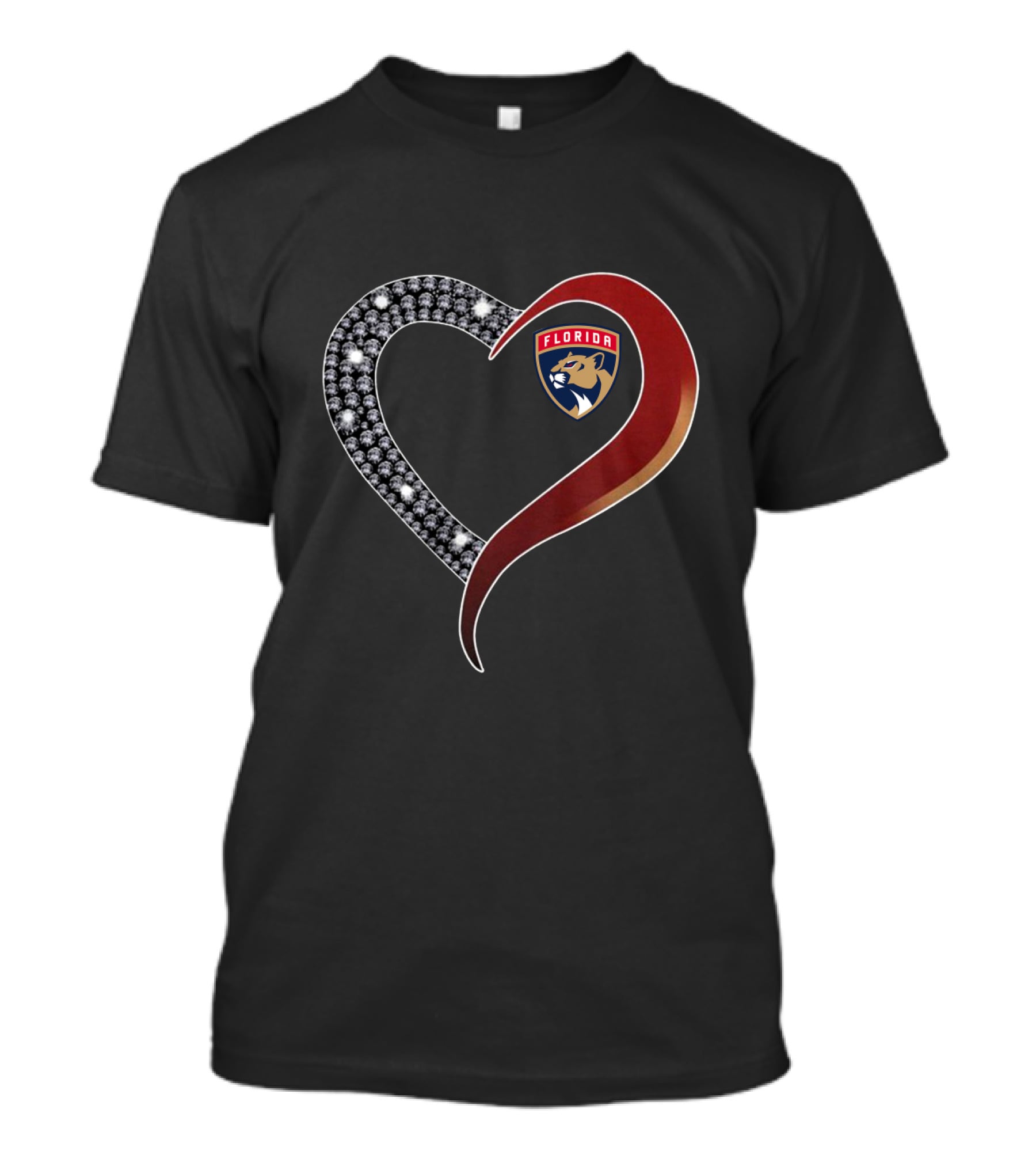 Florida Panthers Heart T-Shirt