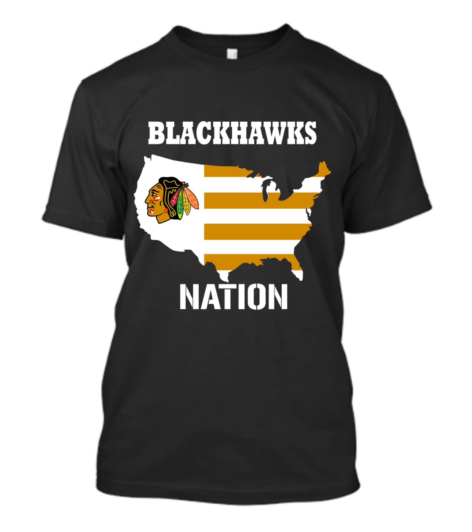 Blackhawks Nation Usa T-Shirt