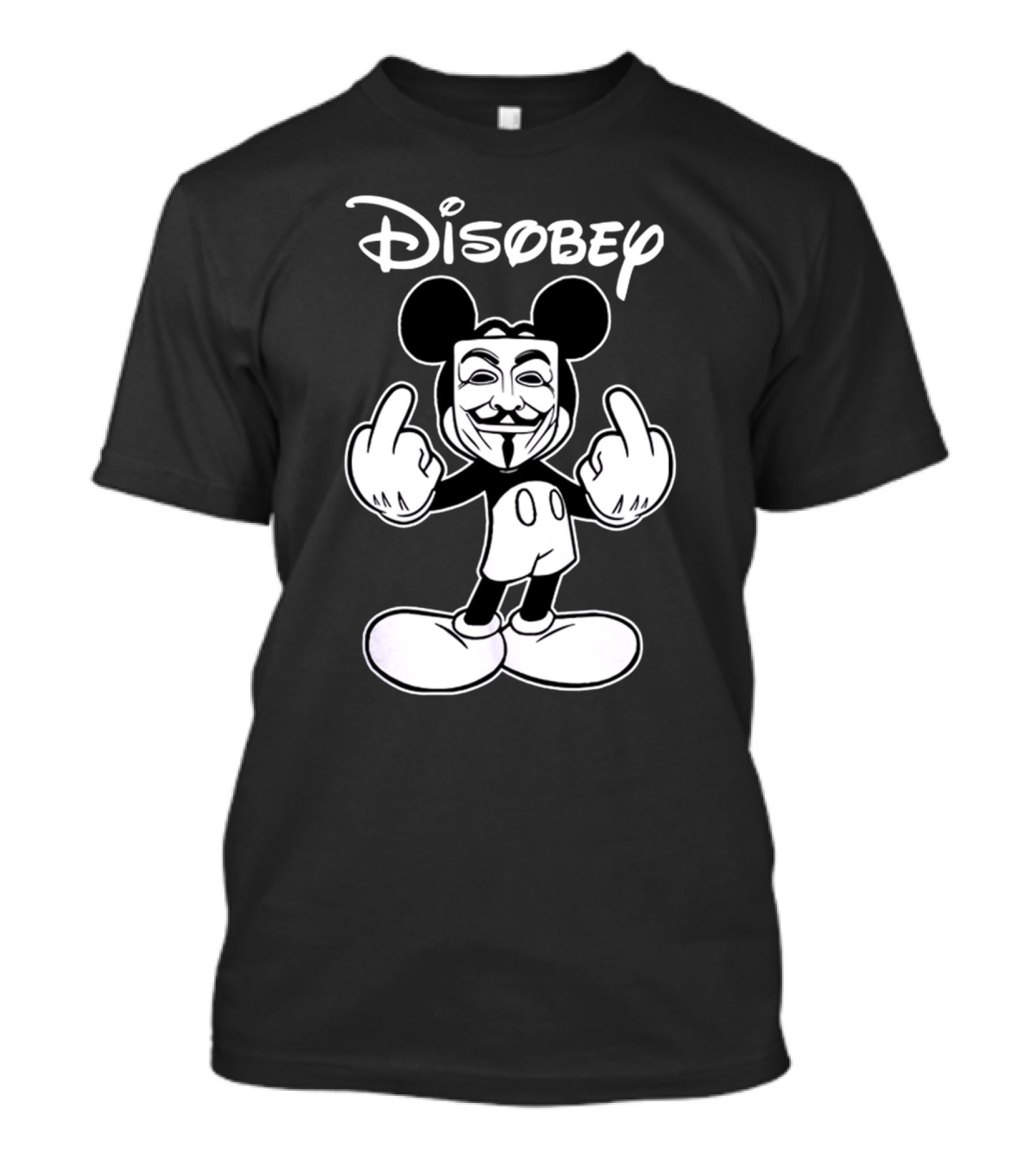 Disney Mickey Disobey Guy Fawkes T-Shirt