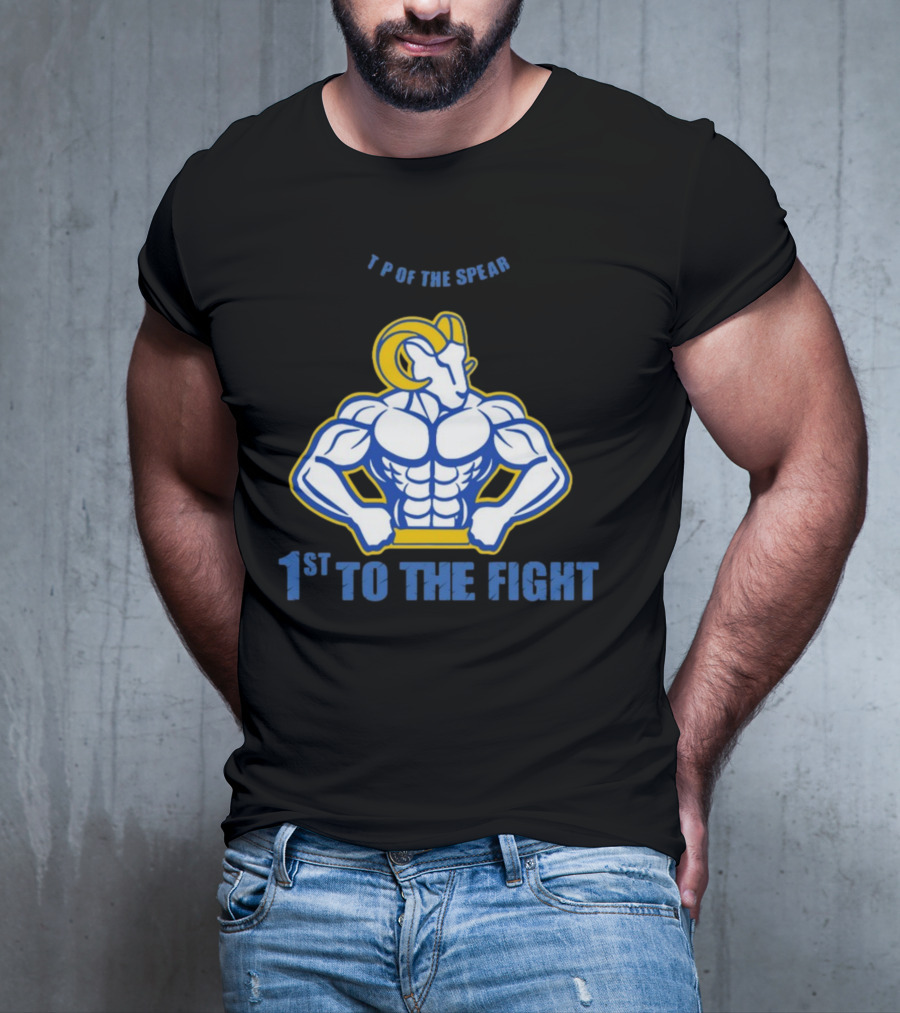 T P Of The Spear 1st To The Fight Muscular Ram T-Shirt