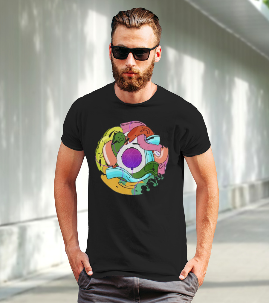 Long Ones Colorful Abstract Circular T-Shirt