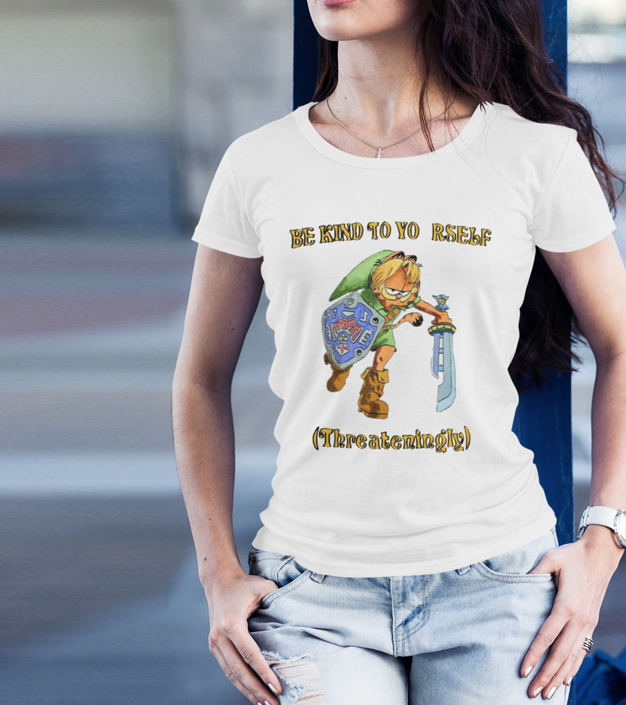 Be Kind To Yourself Threateningly Gamer Crossover T-Shirt