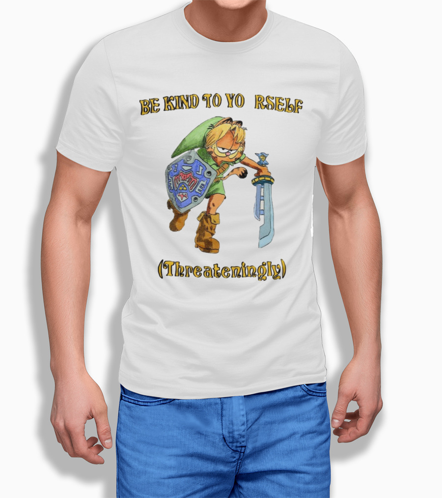 Be Kind To Yourself Threateningly Gamer Crossover T-Shirt
