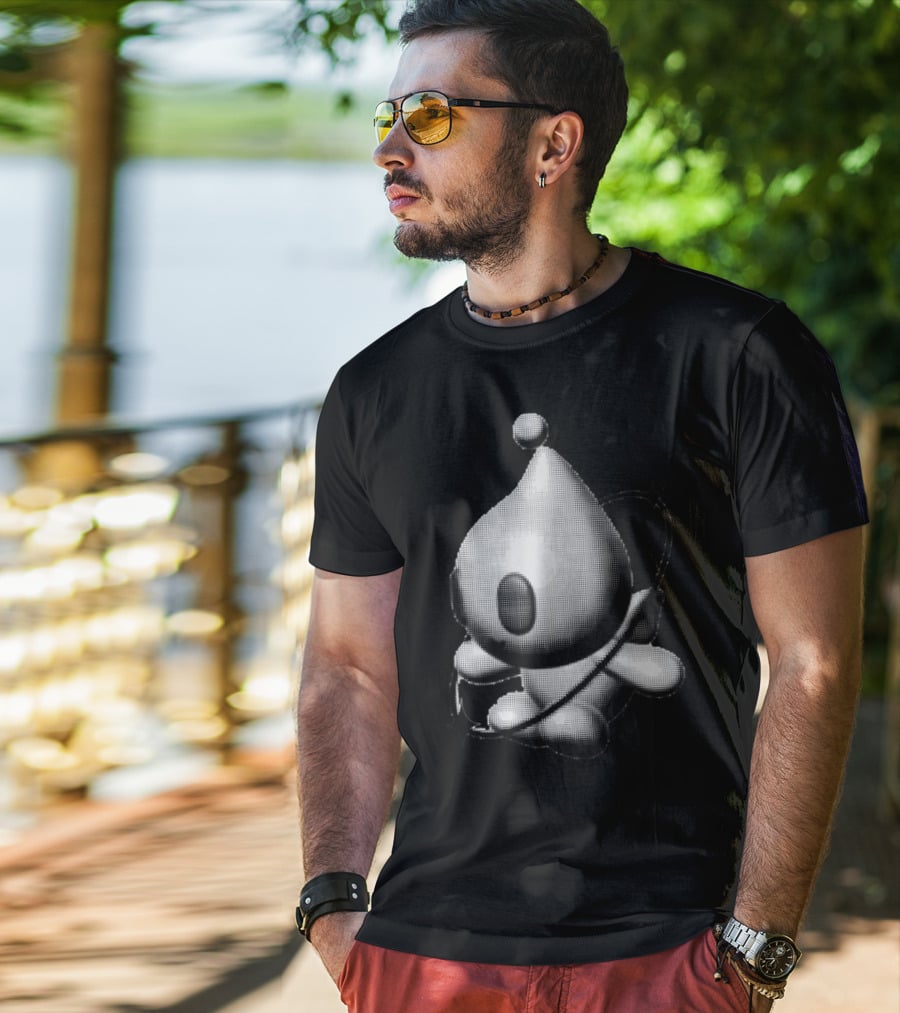 Y2k Friend Retro Digital Character With Orbiting Rings T-Shirt