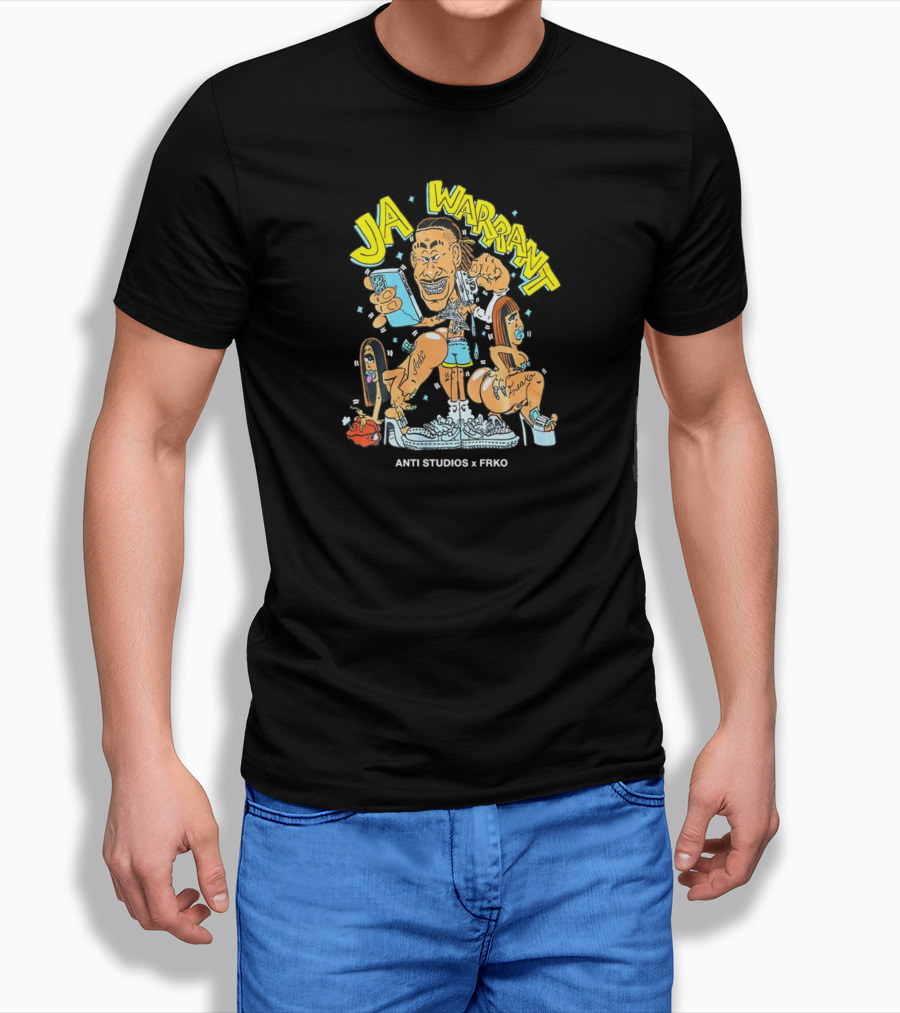 Ja Warrant Anti Studios X Frko Cartoon Style Collaboration T-Shirt
