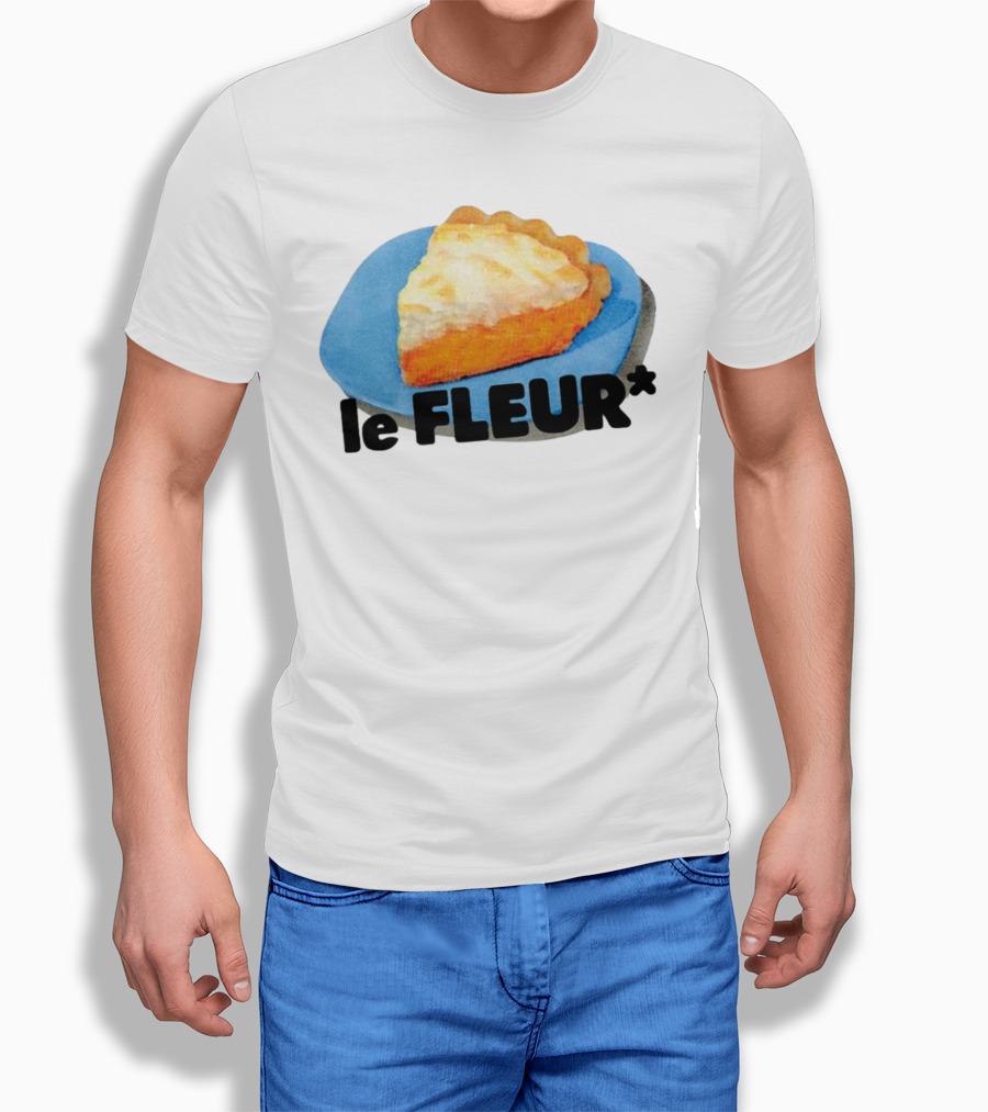 Le Fleur Pie Slice On Blue Plate T-Shirt