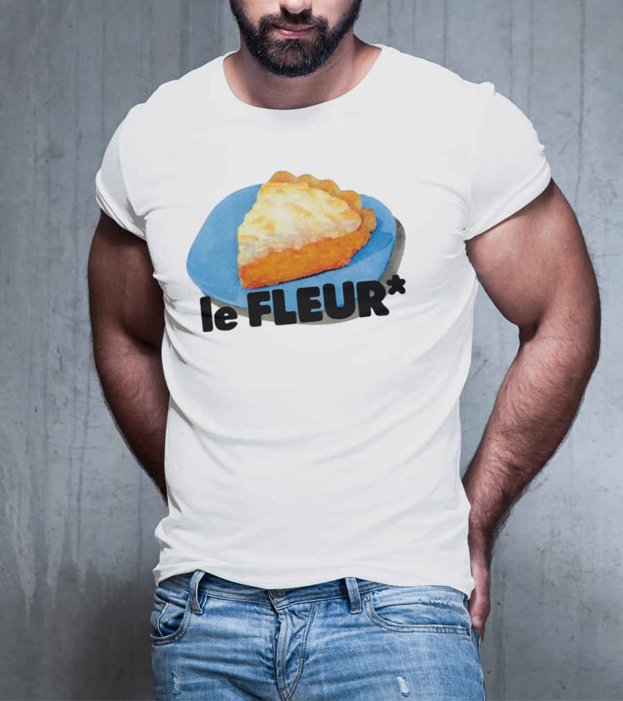 Le Fleur Pie Slice On Blue Plate T-Shirt