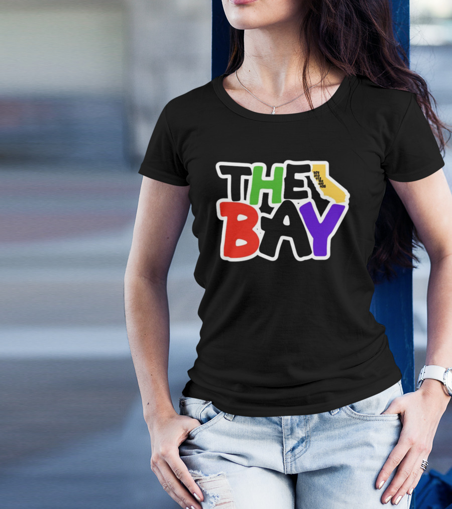 The Bay California Area Codes Colorful T-Shirt