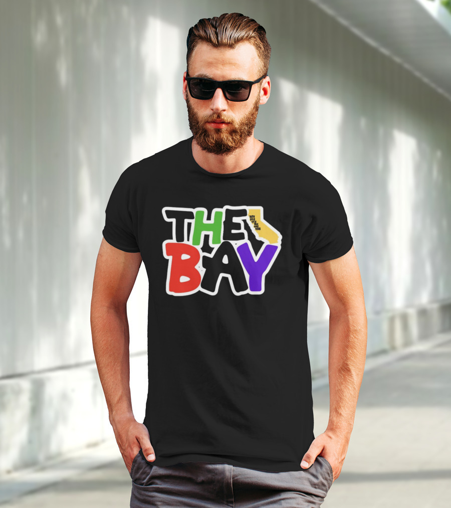 The Bay California Area Codes Colorful T-Shirt