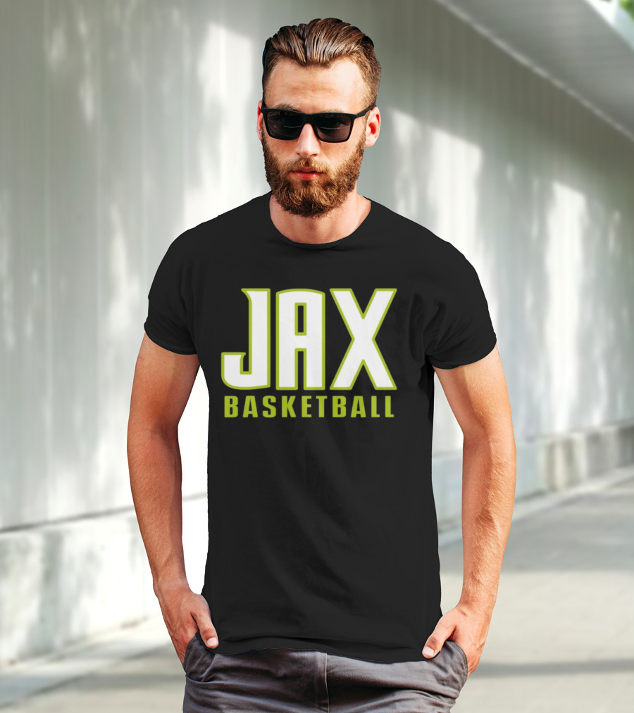 Jax Basketball Bold Neon Typography T-Shirt