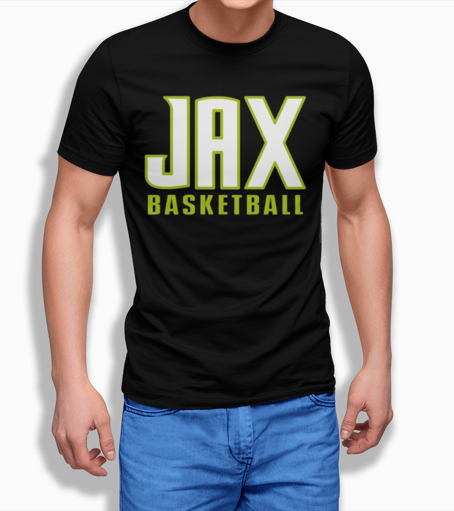 Jax Basketball Bold Neon Typography T-Shirt