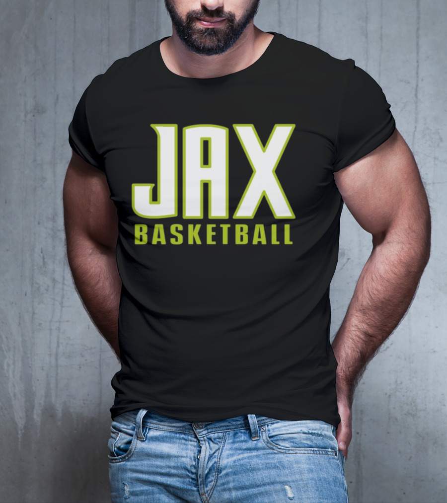 Jax Basketball Bold Neon Typography T-Shirt
