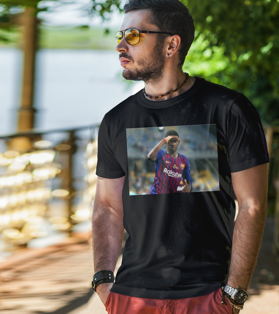 Koundé Dembélé Rakuten FC Barcelona Football Jersey T-Shirt